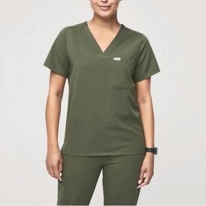 Figs Dark Olive Catarina Top